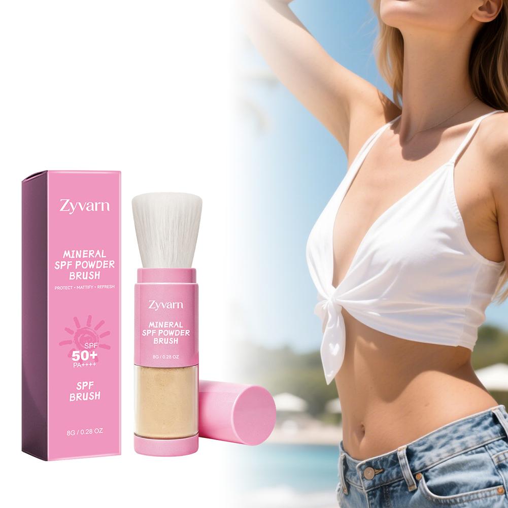 Physical Sunscreen Mineral - Natural Mineral Sunscreen Powder Brush SPF