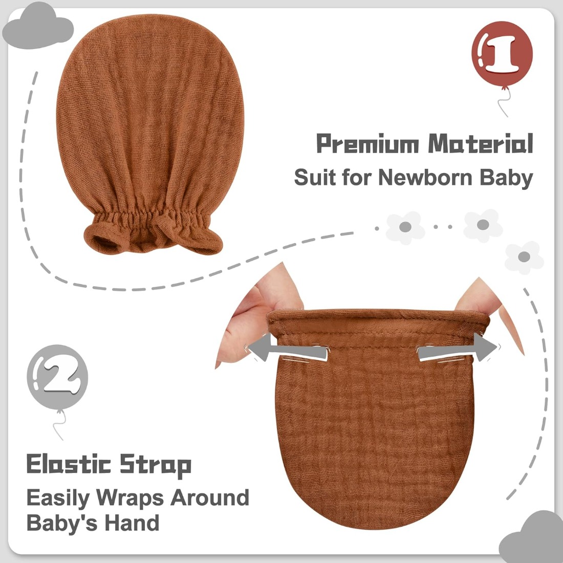 100% Pure Cotton Muslin Newbor - Skincare Newborn recension och pris
