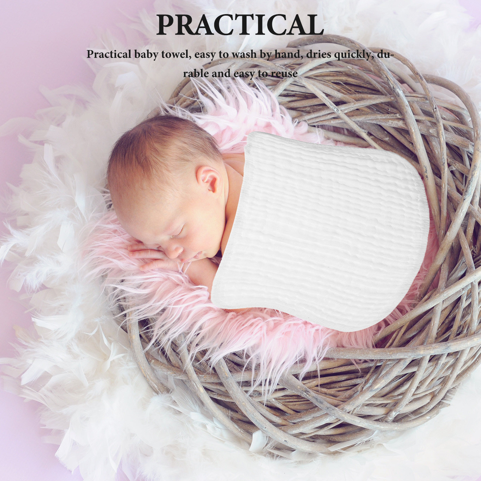 6Pcs Soft Cotton Baby Washclot - Skincare Newborn recension och pris