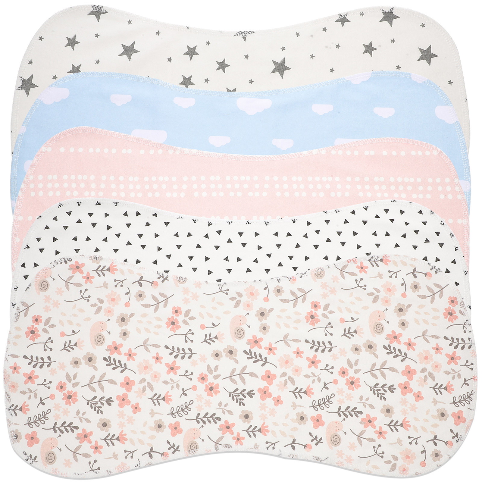 5pcs Baby Burp Cloths Cotton S - Skincare Newborn recension och pris