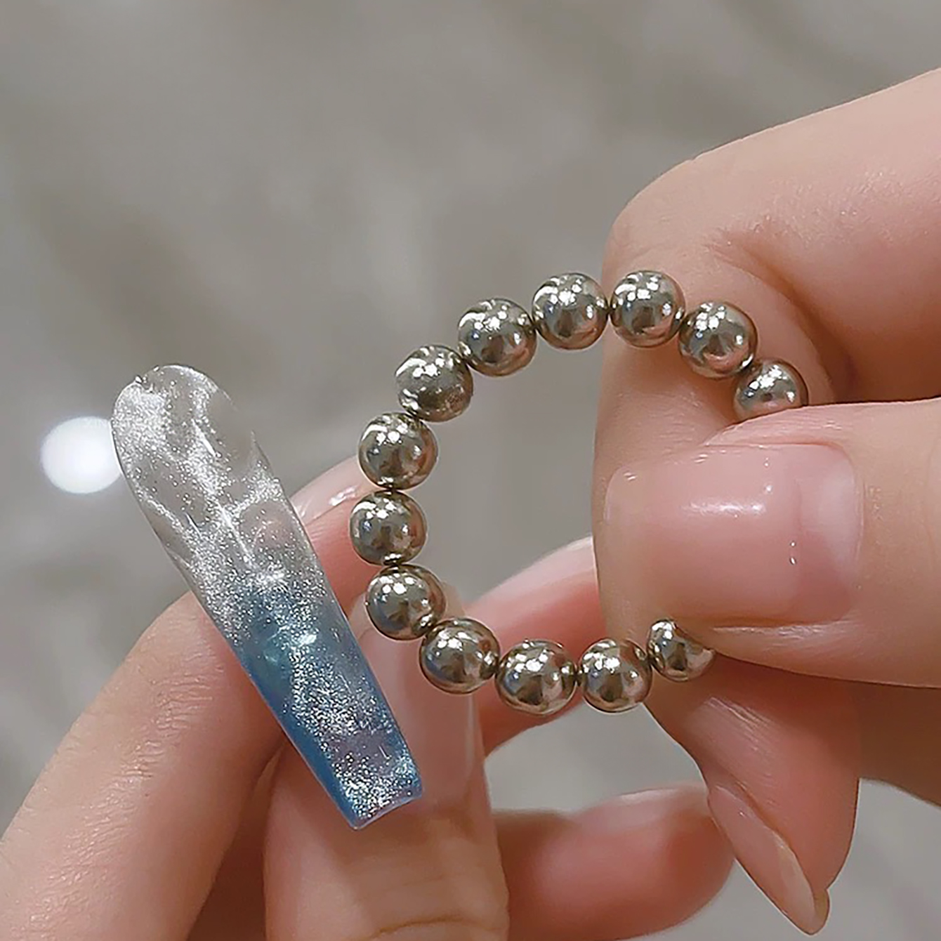 20PCS Magnetic Round Ball Nail - Cucumber Cooling Gel recension och pris