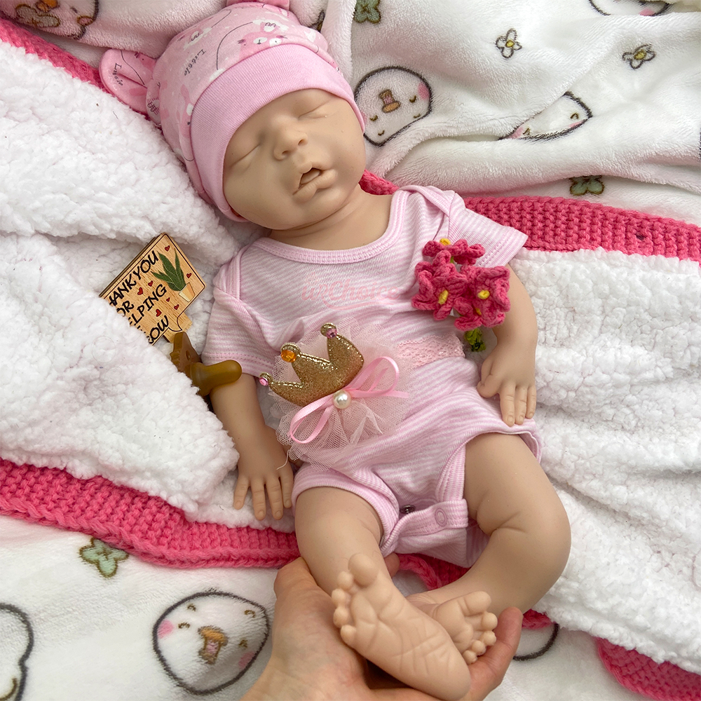 45cm Silicone Reborn Baby Girl - Skincare Newborn recension och pris